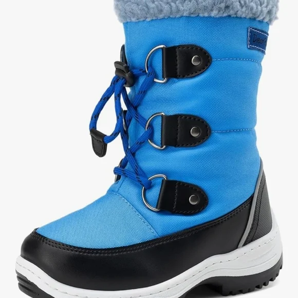 Dream Pairs Kids Blue and Black Boots - Picture 1 of 6